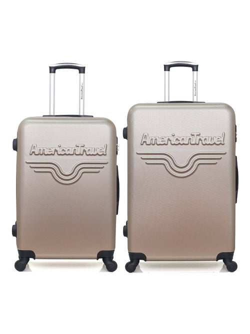 AMERICAN TRAVEL - Lot de 2 - Valise grand format et valise weekend CHELSEA - Kiabi