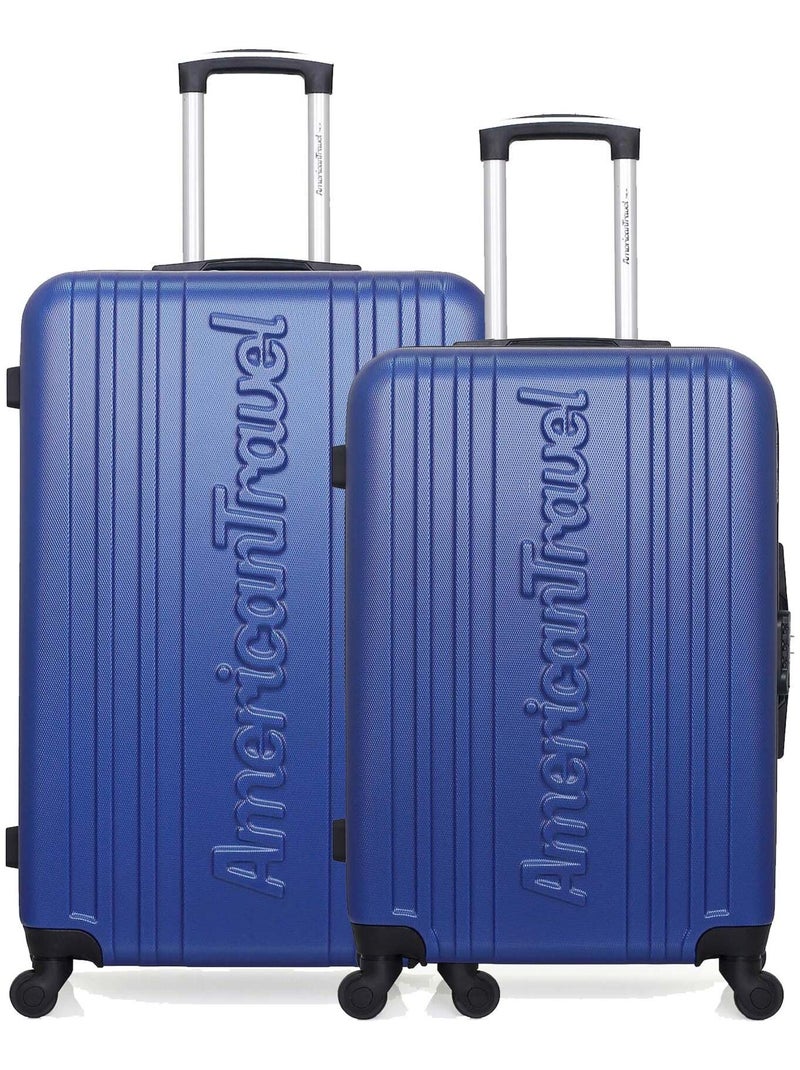 AMERICAN TRAVEL - Lot de 2 - Valise grand format et valise weekend SPRINGFIELD Bleu marine - Kiabi