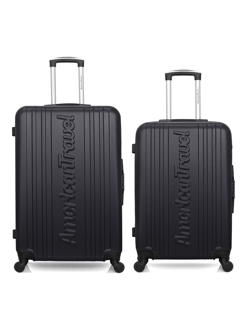AMERICAN TRAVEL - Lot de 2 - Valise grand format et valise weekend SPRINGFIELD Noir - Kiabi