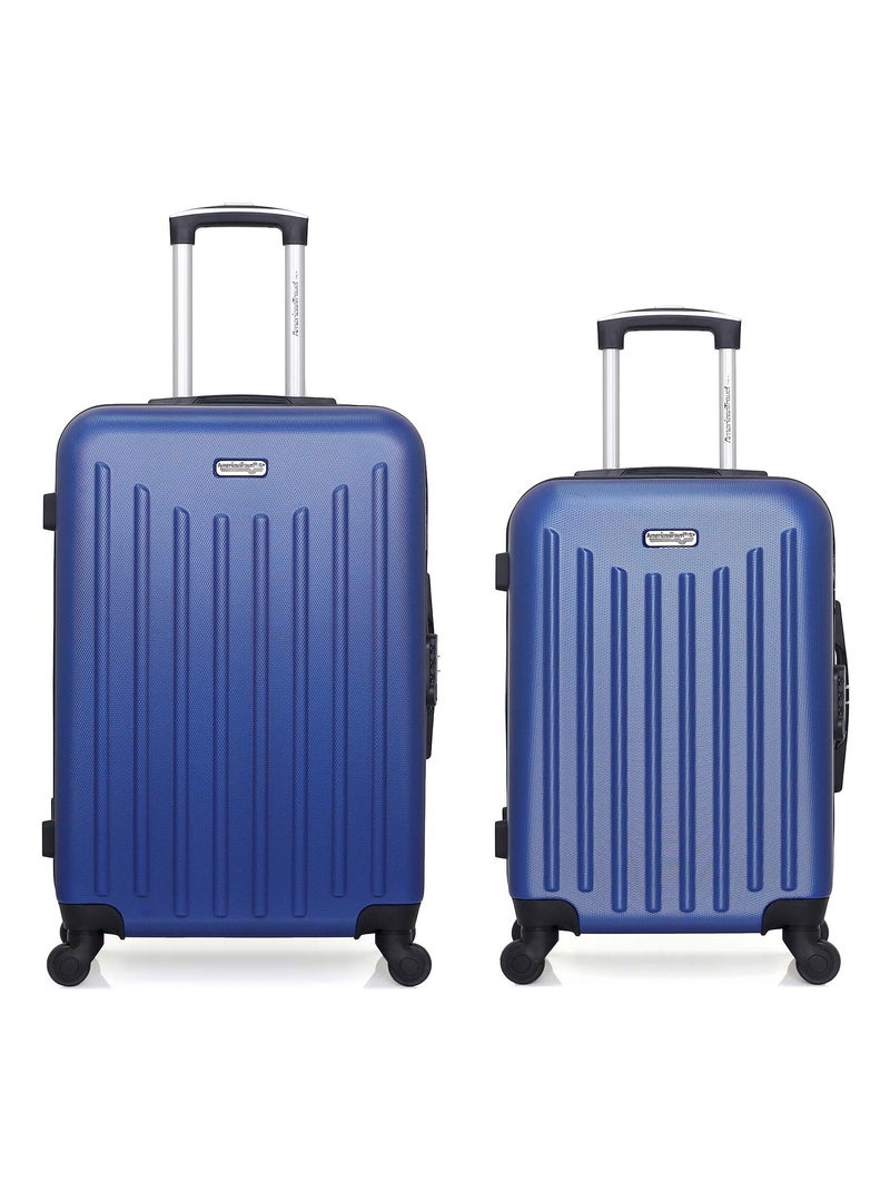 AMERICAN TRAVEL - Lot de 2 - Valise weekend et valise cabine BROOKLYN Bleu marine - Kiabi