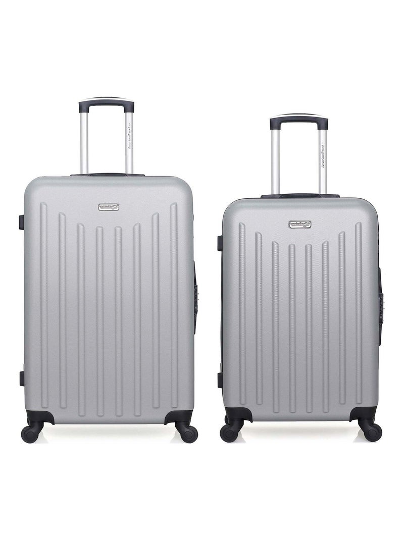 AMERICAN TRAVEL - Lot de 2 - Valise weekend et valise cabine BROOKLYN Gris - Kiabi