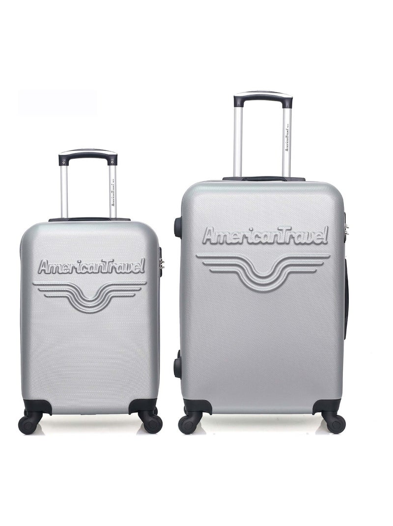 AMERICAN TRAVEL - Lot de 2 - Valise weekend et valise cabine CHELSEA Gris - Kiabi