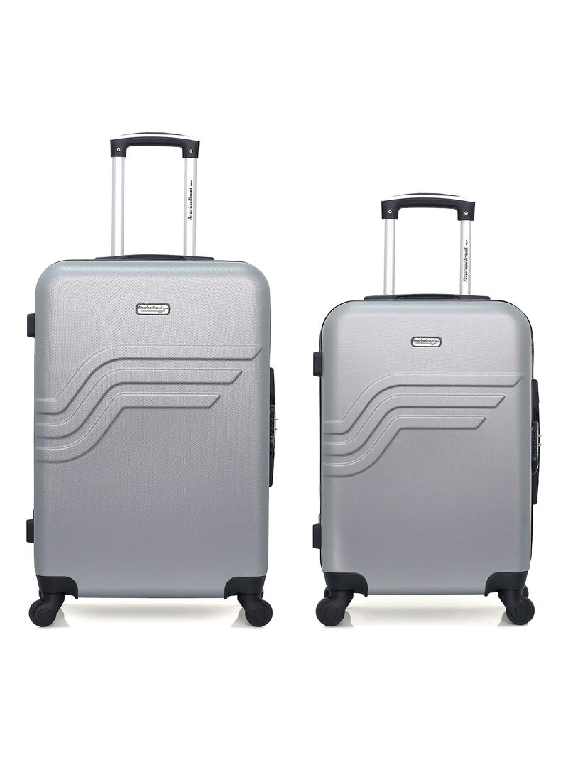 AMERICAN TRAVEL - Lot de 2 - Valise weekend et valise cabine QUEENS Gris - Kiabi