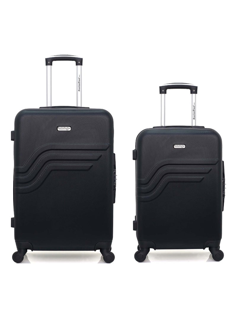 AMERICAN TRAVEL - Lot de 2 - Valise weekend et valise cabine QUEENS Noir - Kiabi