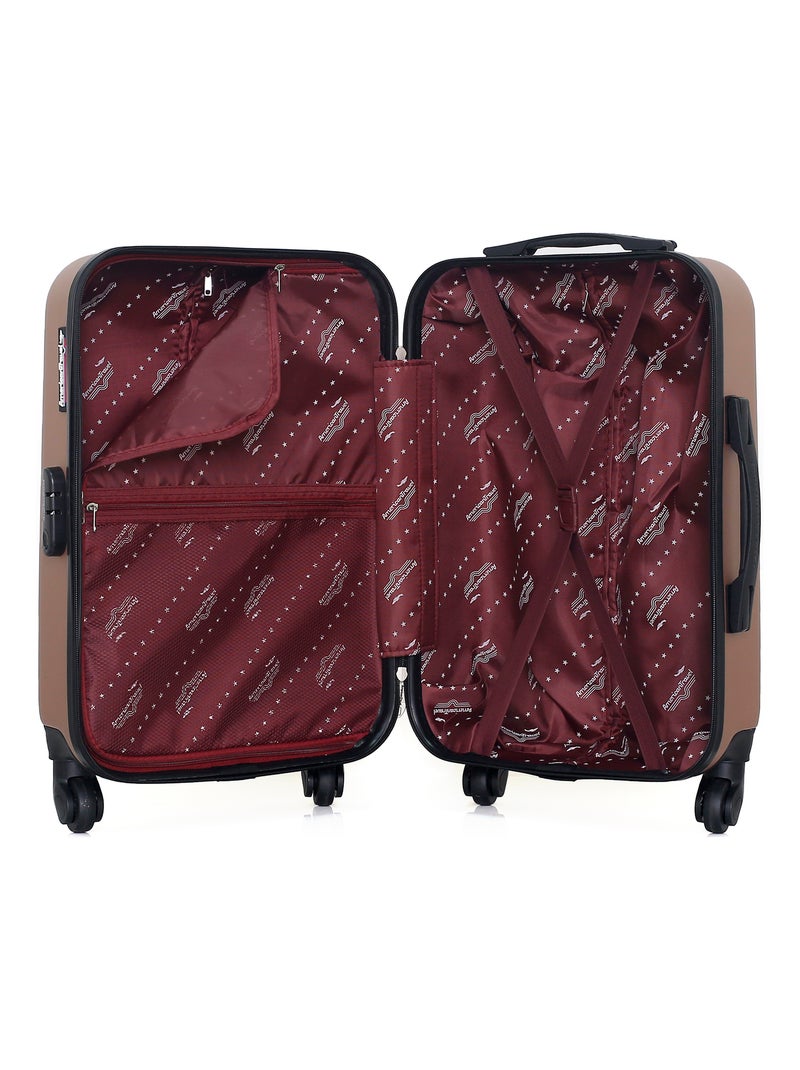 AMERICAN TRAVEL - LOT DE 2 - Valises cabine et vanity CHELSEA Rose Métal - Kiabi