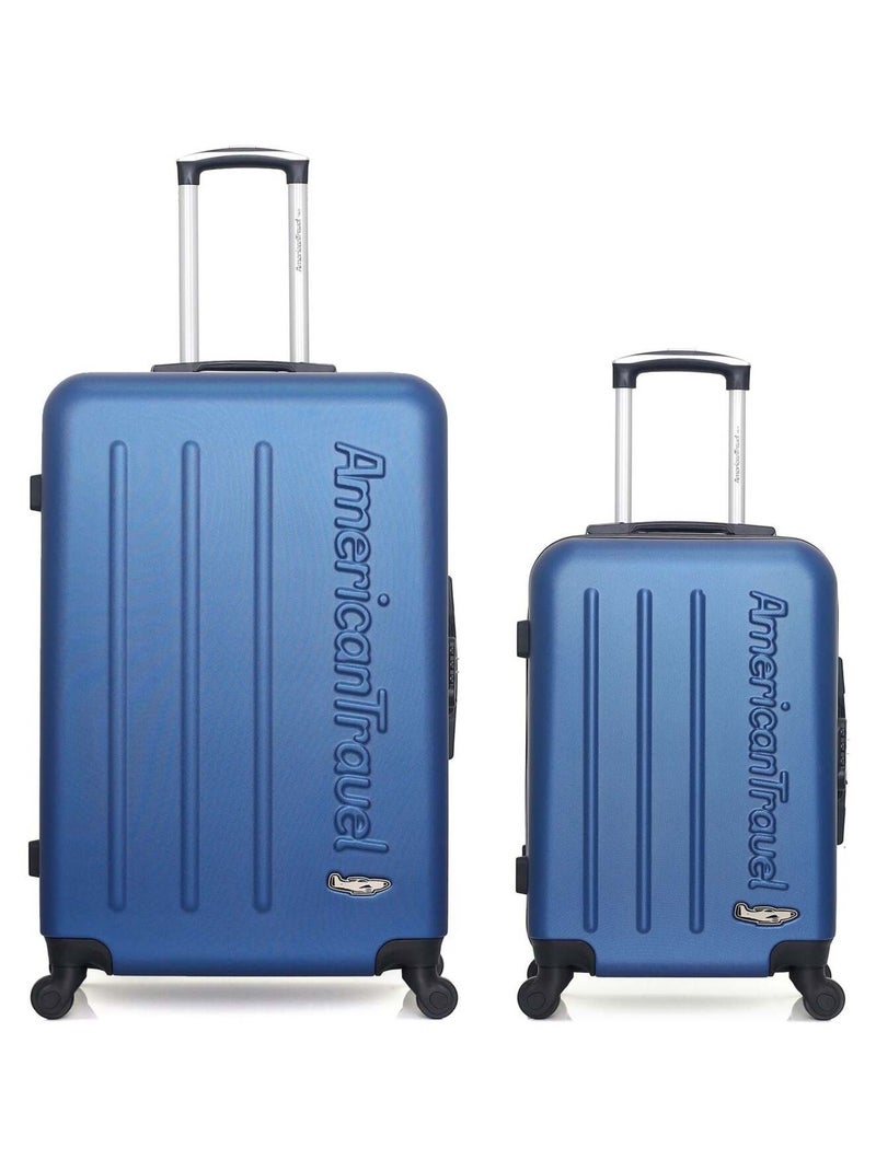 AMERICAN TRAVEL - LOT DE 2 - Valises grand format et cabine BRONX Bleu marine - Kiabi
