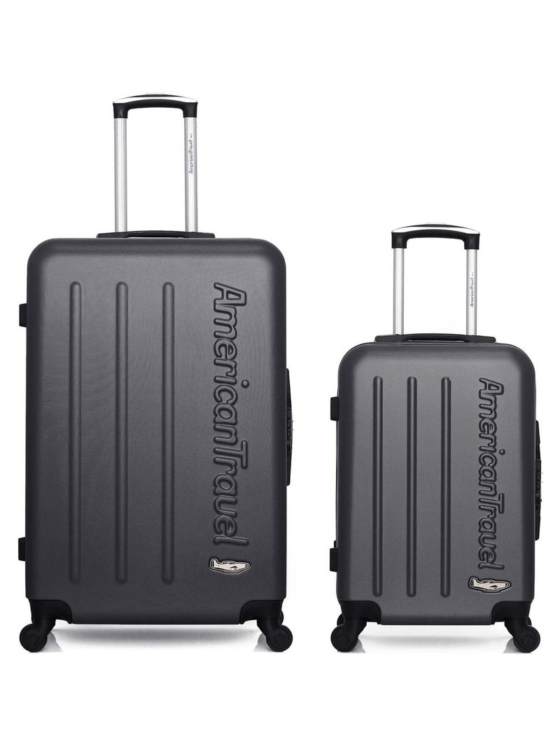 AMERICAN TRAVEL - LOT DE 2 - Valises grand format et cabine BRONX Noir - Kiabi