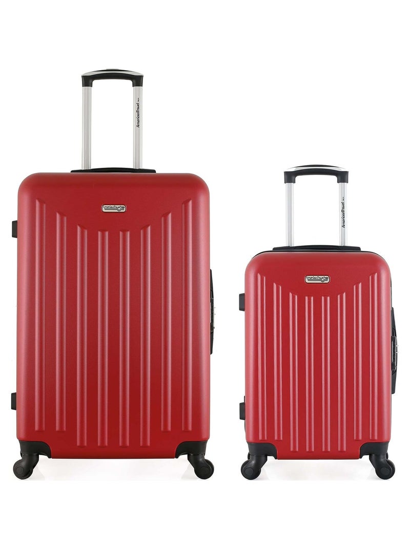 AMERICAN TRAVEL - LOT DE 2 - Valises grand format et cabine BROOKLYN Bordeaux - Kiabi