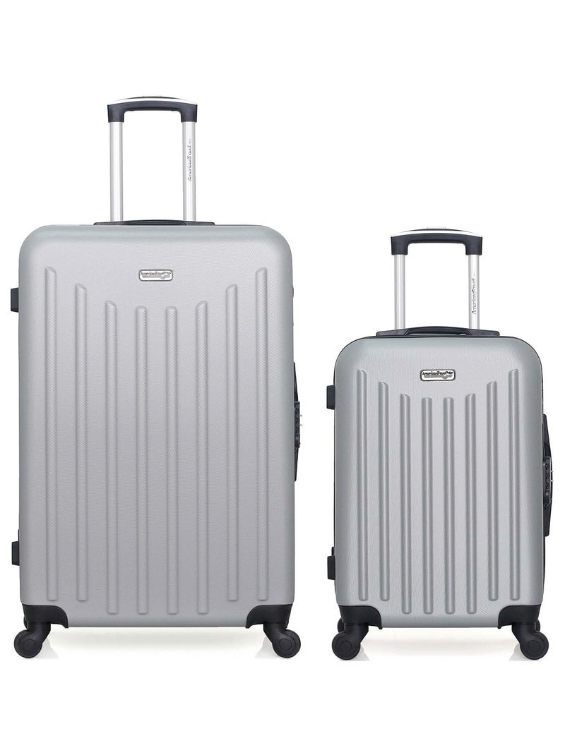 AMERICAN TRAVEL - LOT DE 2 - Valises grand format et cabine BROOKLYN Gris - Kiabi