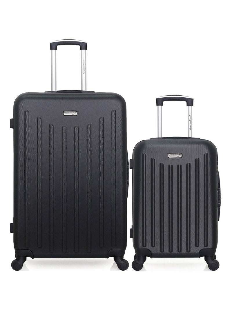 AMERICAN TRAVEL - LOT DE 2 - Valises grand format et cabine BROOKLYN Noir - Kiabi