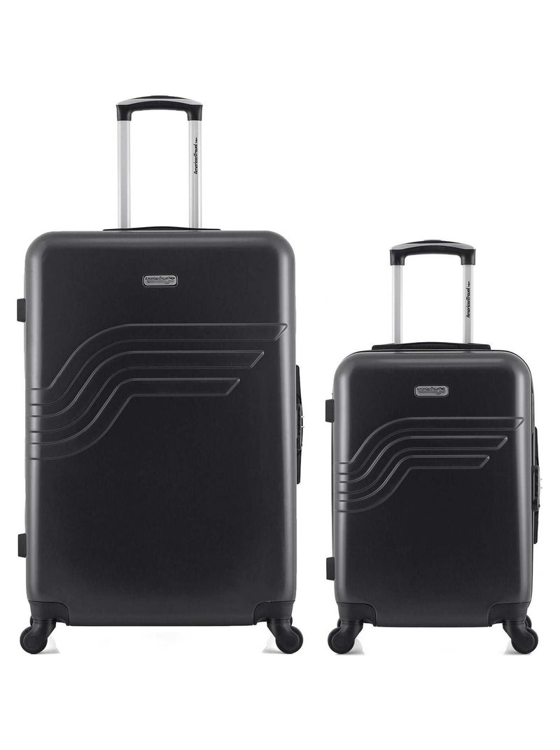 AMERICAN TRAVEL - LOT DE 2 - Valises grand format et cabine DETROIT Gris foncé - Kiabi