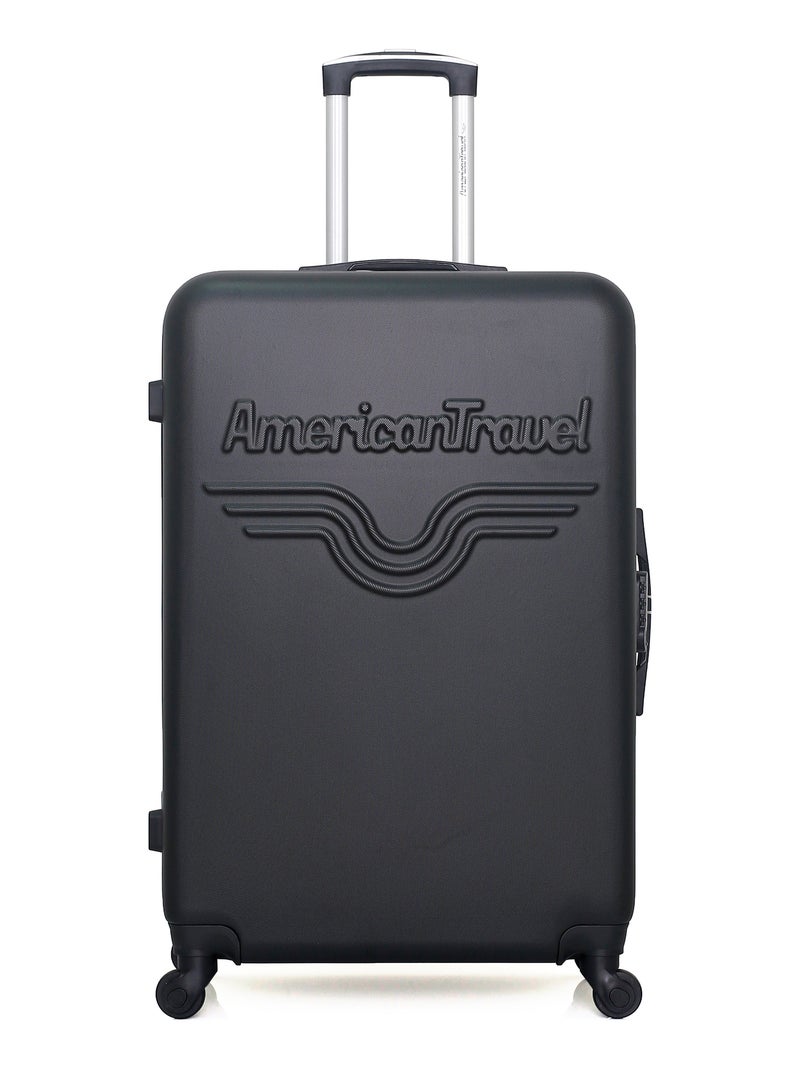 AMERICAN TRAVEL - LOT DE 2 - Valises grand format et vanity CHELSEA Noir - Kiabi