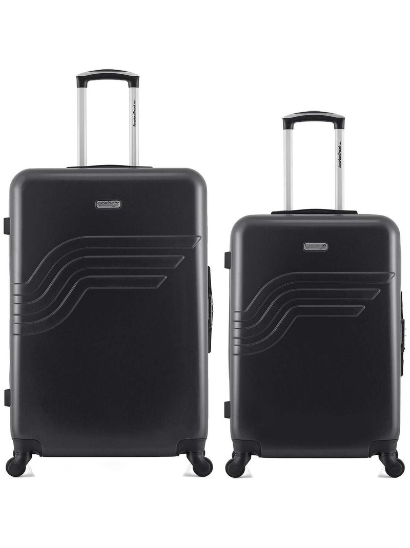 AMERICAN TRAVEL - LOT DE 2 - Valises grand format et weekend DETROIT Gris foncé - Kiabi