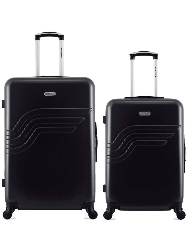 AMERICAN TRAVEL - LOT DE 2 - Valises grand format et weekend DETROIT Noir - Kiabi