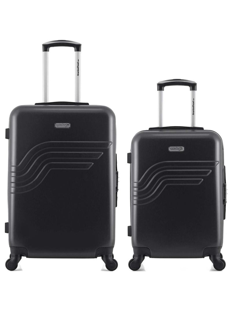 AMERICAN TRAVEL - LOT DE 2 - Valises weekend et cabine DETROIT Gris foncé - Kiabi