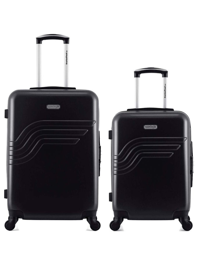 AMERICAN TRAVEL - LOT DE 2 - Valises weekend et cabine DETROIT Noir - Kiabi