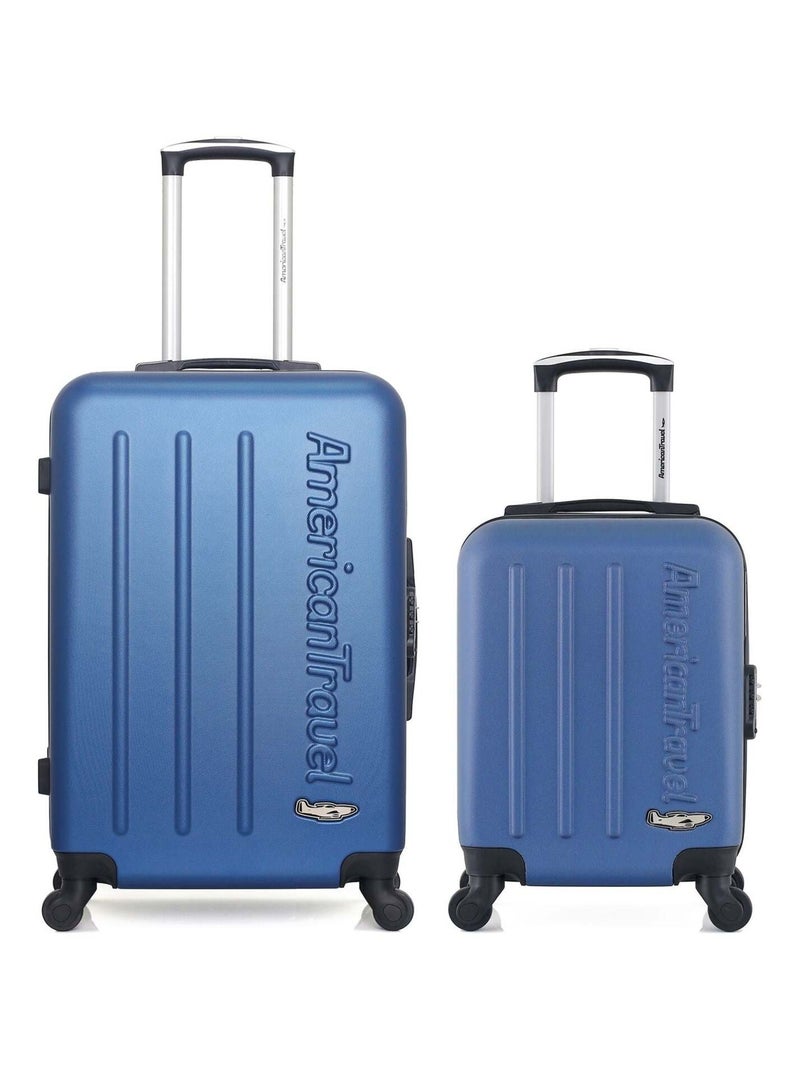 AMERICAN TRAVEL - LOT DE 2 - Valises weekend et cabine XXS BRONX Bleu marine - Kiabi