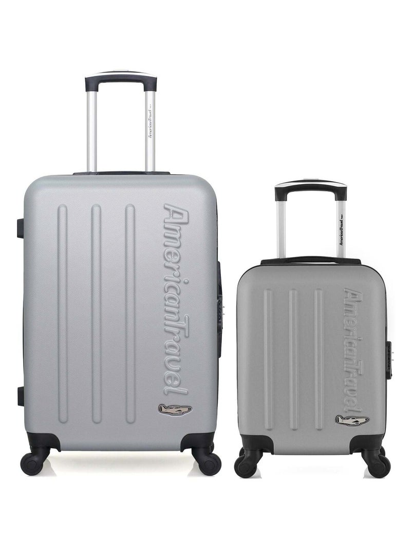 AMERICAN TRAVEL - LOT DE 2 - Valises weekend et cabine XXS BRONX Gris - Kiabi