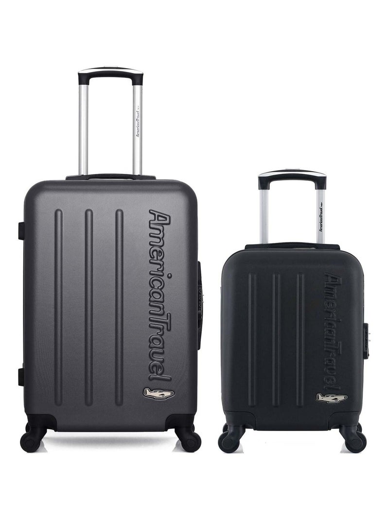 AMERICAN TRAVEL - LOT DE 2 - Valises weekend et cabine XXS BRONX Noir - Kiabi