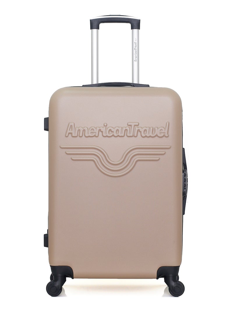 AMERICAN TRAVEL - LOT DE 2 - Valises weekend et vanity CHELSEA Beige - Kiabi