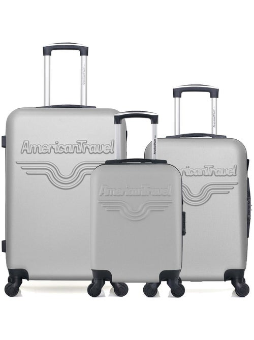 AMERICAN TRAVEL - Lot de 3 - Valise weekend, valise cabine et valise cabine XXS CHELSEA - Kiabi