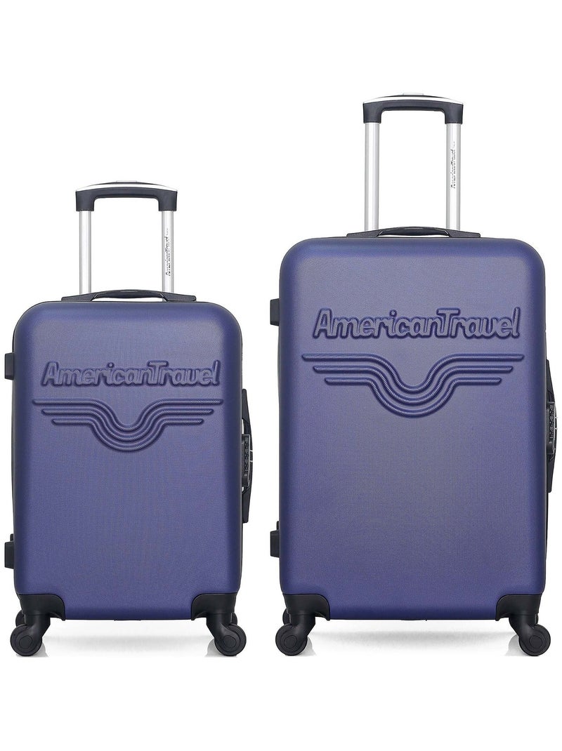 AMERICAN TRAVEL - Lot de 3 - Valise weekend, valise cabine et vanity CHELSEA Bleu - Kiabi