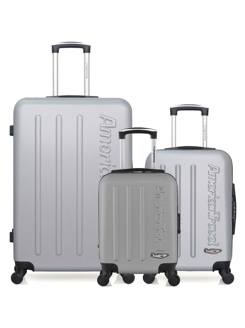 AMERICAN TRAVEL - LOT DE 3 - Valises grand format, cabine et cabine XXS BRONX Gris - Kiabi