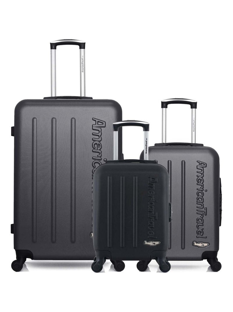 AMERICAN TRAVEL - LOT DE 3 - Valises grand format, cabine et cabine XXS BRONX Noir - Kiabi