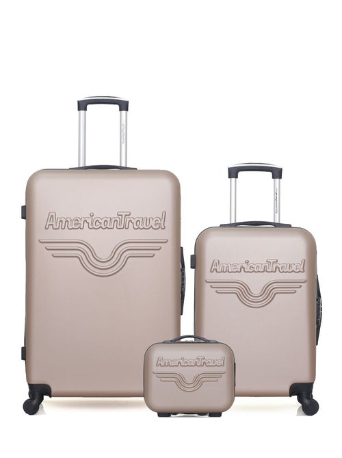AMERICAN TRAVEL - LOT DE 3 - Valises grand format, cabine et vanity CHELSEA - Kiabi
