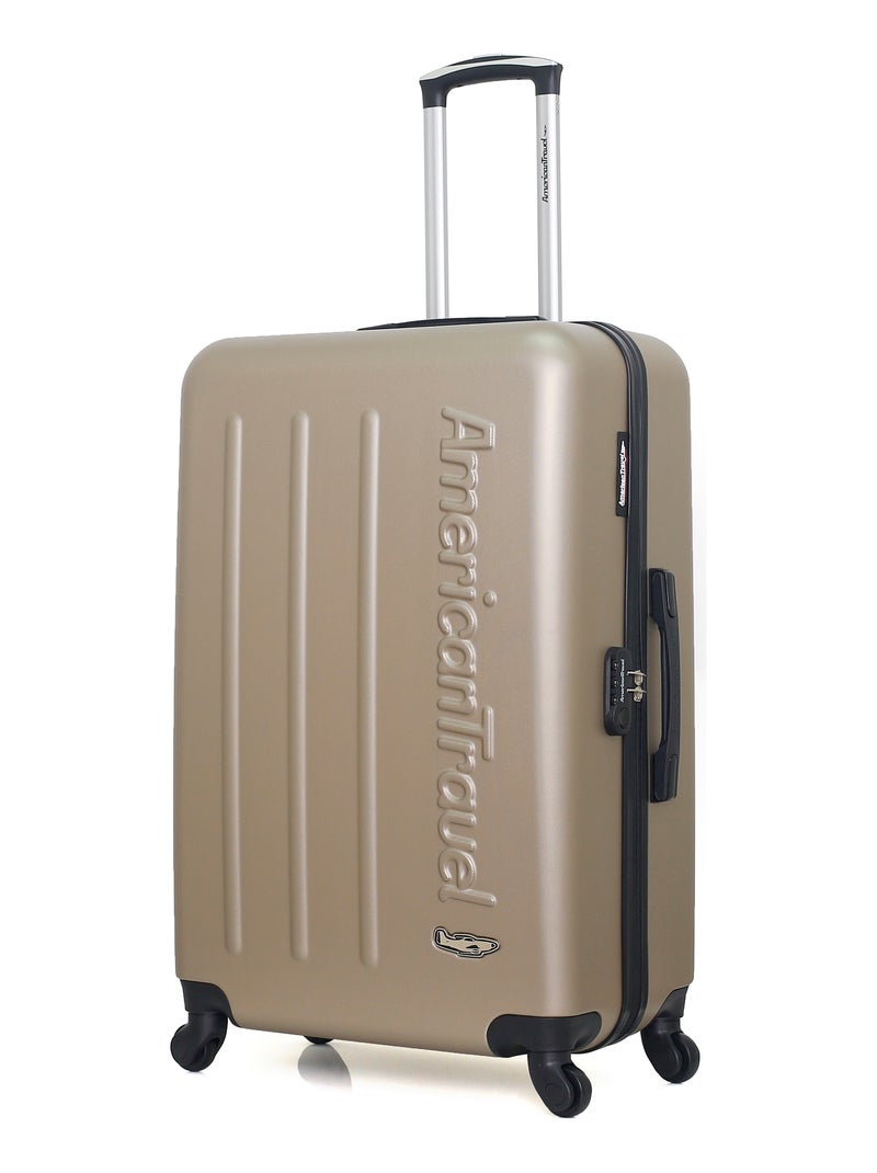 AMERICAN TRAVEL - LOT DE 3 - Valises grand format, weekend et cabine XXS BRONX Beige - Kiabi