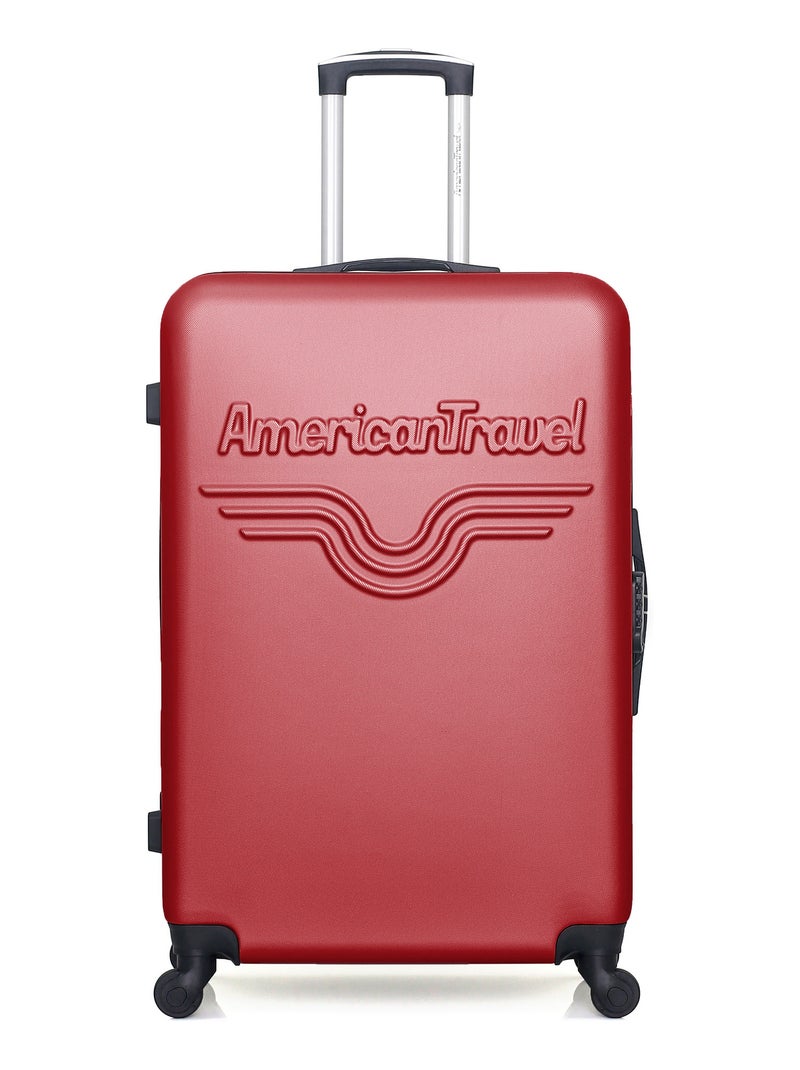 AMERICAN TRAVEL - LOT DE 4 - Valises grand format, weekend, cabine et vanity CHELSEA Rouge - Kiabi