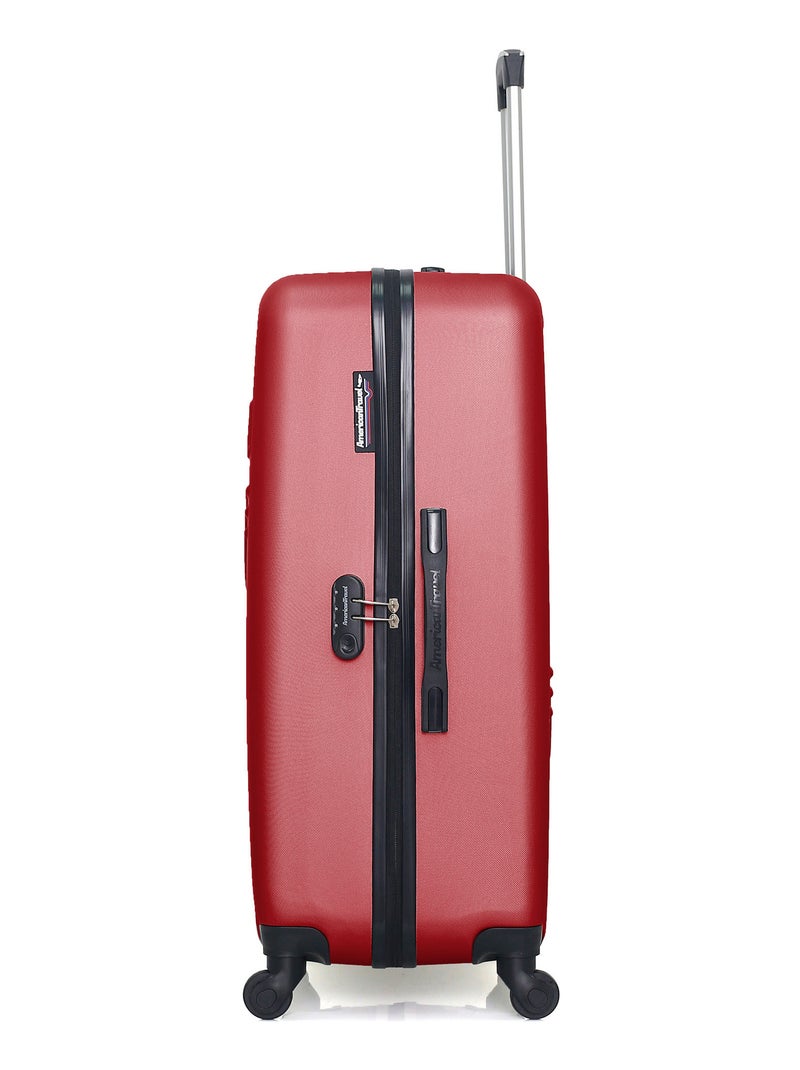AMERICAN TRAVEL - LOT DE 4 - Valises grand format, weekend, cabine et vanity CHELSEA Rouge - Kiabi