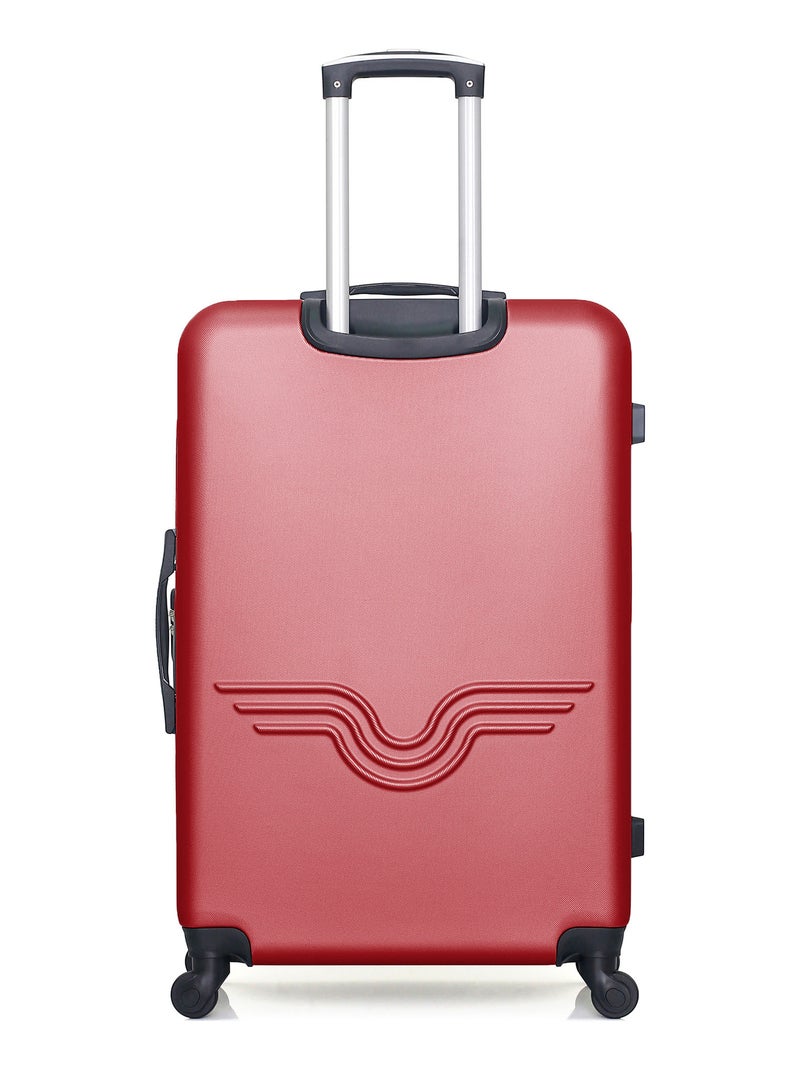 AMERICAN TRAVEL - LOT DE 4 - Valises grand format, weekend, cabine et vanity CHELSEA Rouge - Kiabi