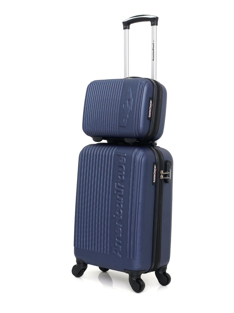 AMERICAN TRAVEL - Set de 2 Valises NASHVILLE-H 50 cm 4 Roues Bleu Bleu marine - Kiabi