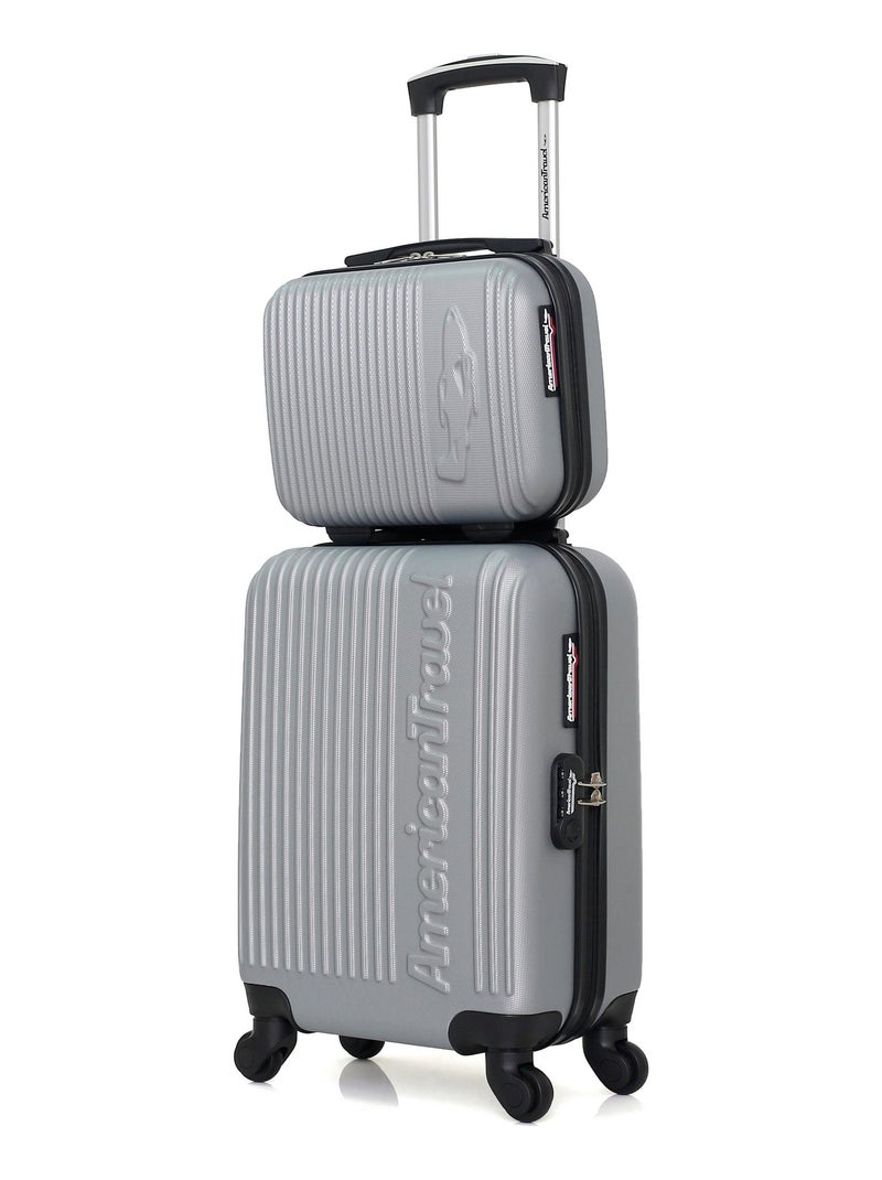 AMERICAN TRAVEL - Set de 2 Valises NASHVILLE-H 50 cm 4 Roues Gris - Kiabi