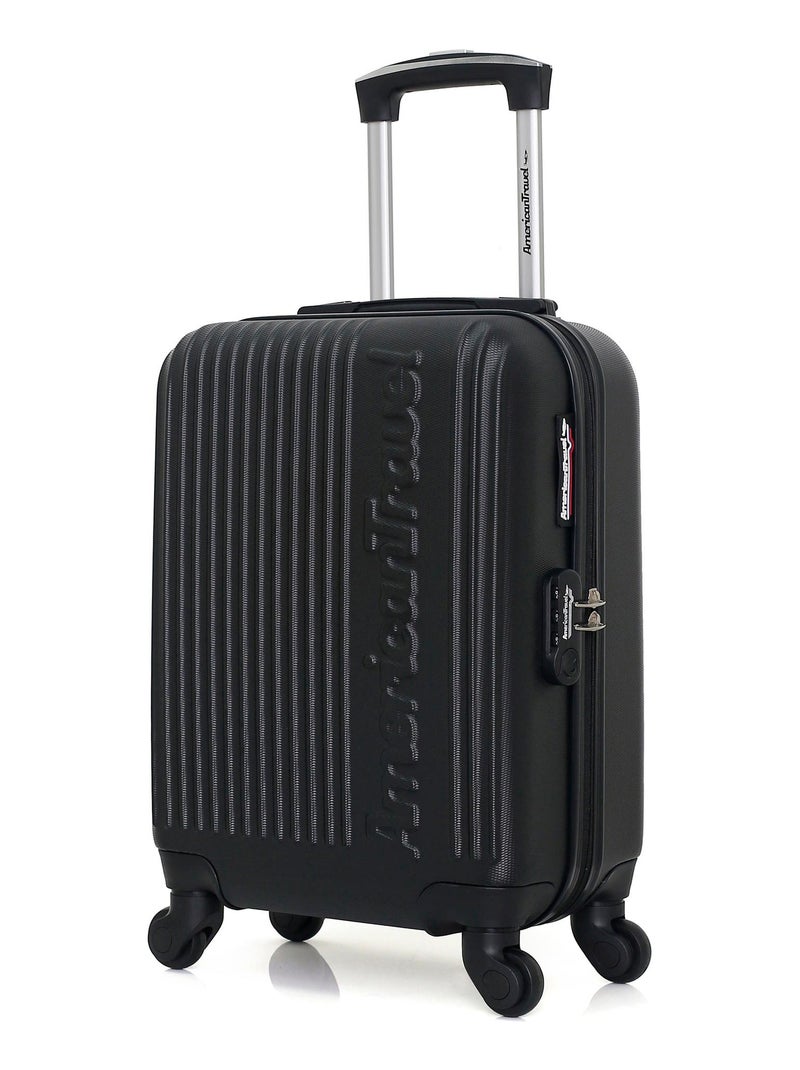 AMERICAN TRAVEL - Set de 2 Valises NASHVILLE-H 50 cm 4 Roues Noir - Kiabi