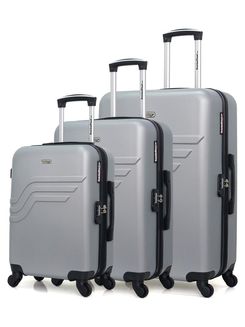 AMERICAN TRAVEL - Set de 3 ABS QUEENS 75 cm Gris - Kiabi