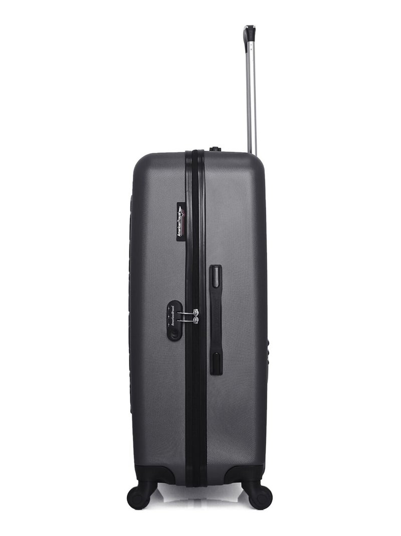 AMERICAN TRAVEL - Set de 3 Valises BRONX 75 cm 4 Roues Noir - Kiabi