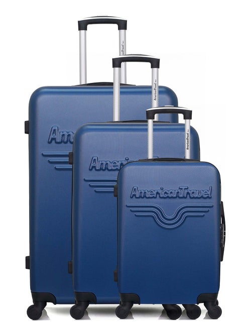 AMERICAN TRAVEL - Set de 3 Valises CHELSEA 75 cm 4 Roues - Kiabi