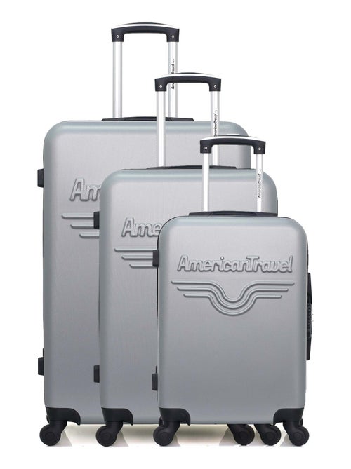 AMERICAN TRAVEL - Set de 3 Valises CHELSEA 75 cm 4 Roues - Kiabi