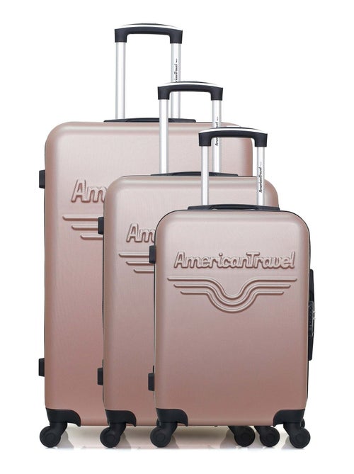 AMERICAN TRAVEL - Set de 3 Valises CHELSEA 75 cm 4 Roues - Kiabi