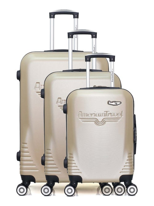 AMERICAN TRAVEL - Set de 3 Valises DC 75 cm 4 Roues - Kiabi