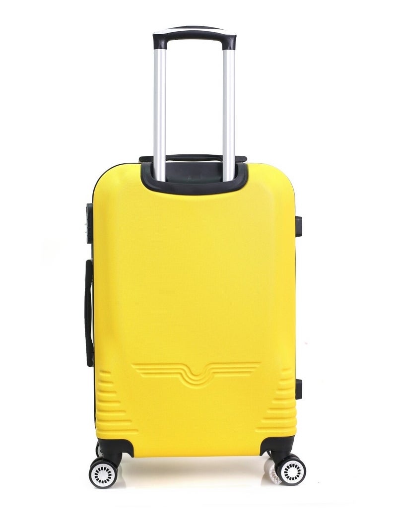 AMERICAN TRAVEL - Set de 3 Valises DC 75 cm 4 Roues Jaune - Kiabi
