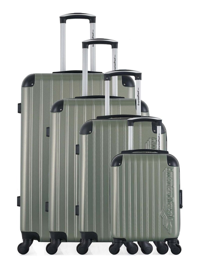 AMERICAN TRAVEL - SET DE 4 ABS BUDAPEST-M 4 Roues Vert kaki - Kiabi