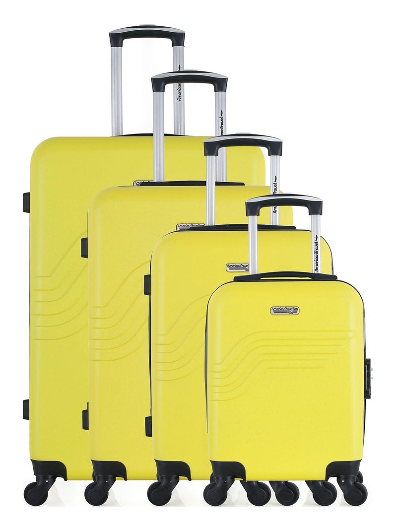 AMERICAN TRAVEL - SET DE 4 ABS QUEENS-M 4 Roues Jaune - Kiabi