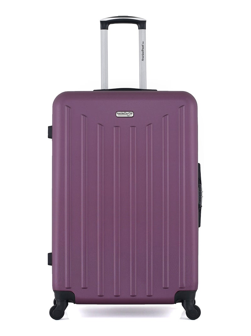 AMERICAN TRAVEL - Set de 4 Valises BROOKLYN-M 75 cm 4 Roues Prune - Kiabi