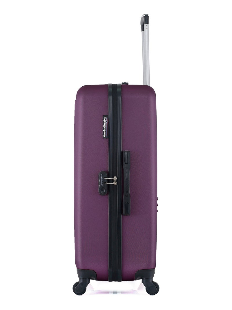 AMERICAN TRAVEL - Set de 4 Valises BROOKLYN-M 75 cm 4 Roues Prune - Kiabi