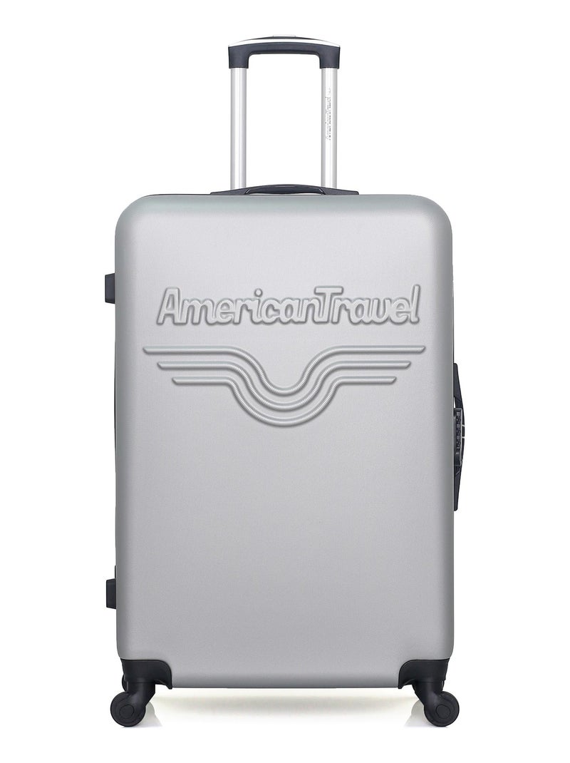 AMERICAN TRAVEL - Set de 4 Valises CHELSEA-M 75 cm 4 Roues Gris - Kiabi