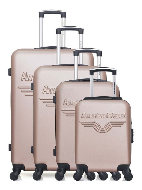 AMERICAN TRAVEL - Set de 4 Valises CHELSEA-M 75 cm 4 Roues - Kiabi