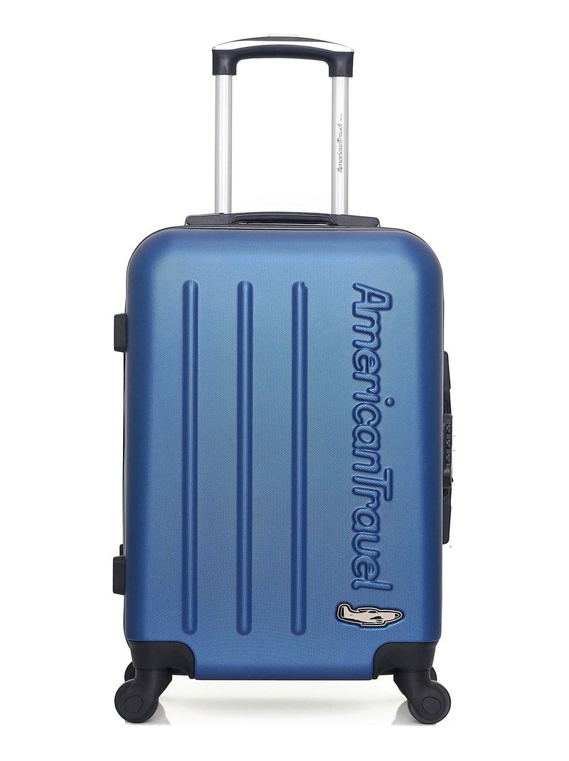 AMERICAN TRAVEL - Valise Cabine ABS BRONX 4 Roues 55 cm Bleu marine - Kiabi